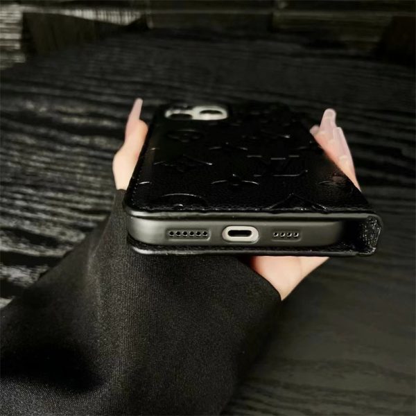 スマホケース 手帳 型 ルイ ヴィトン iphone16pro/16promax ケース レザー ブランド iphone ケース ハイ ブランド ビジネス 携帯 ケース iphone15/14 ケース 手帳 型 ヴィトン 風 - 画像 (11)