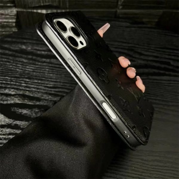 スマホケース 手帳 型 ルイ ヴィトン iphone16pro/16promax ケース レザー ブランド iphone ケース ハイ ブランド ビジネス 携帯 ケース iphone15/14 ケース 手帳 型 ヴィトン 風 - 画像 (10)
