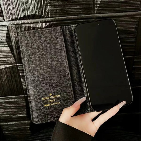 スマホケース 手帳 型 ルイ ヴィトン iphone16pro/16promax ケース レザー ブランド iphone ケース ハイ ブランド ビジネス 携帯 ケース iphone15/14 ケース 手帳 型 ヴィトン 風 - 画像 (6)