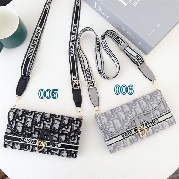 dior スマホケース 手帳型 ショルダーストラップ 16/iphone16pro ケース ディオール iphone15/14/13ケース ブランド コピー iphone ケース 手帳型 可愛い iphoneケース ブランド レディース ストラップ カードケース付き - 画像 (4)