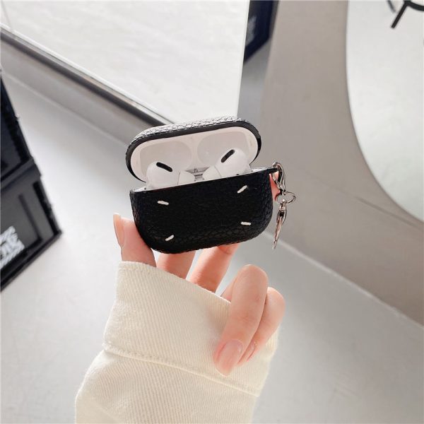 airpods pro ケース ハイ ブランド 安い マルジェラ風 airpods4ケース シンプル レザー 黒 イヤホンカバー エアー ポッズ プロ 充電 エア ポッツ ケース 韓国 男女兼用 - 画像 (6)