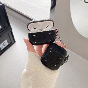 airpods pro ケース ハイ ブランド 安い マルジェラ風 airpods4ケース シンプル レザー 黒 イヤホンカバー エアー ポッズ プロ 充電 エア ポッツ ケース 韓国 男女兼用