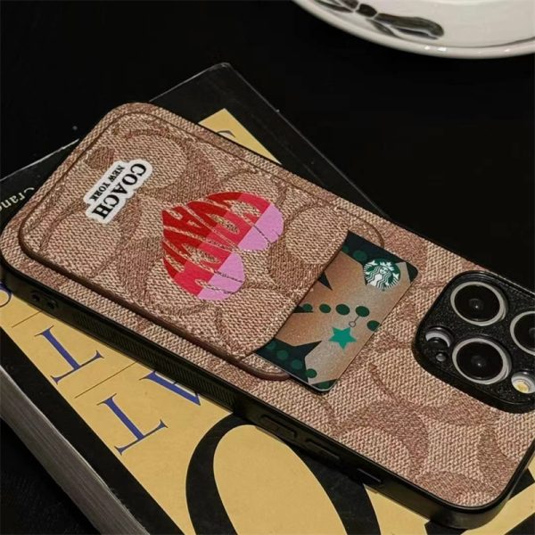 コーチ iphone16ケース coach iphone16e ケース スマホケース ブランド お 揃い カップル iphone15/14 ケース ハート柄 iphone ケース カード 収納 ハイ ブランド 人気 男女 - 画像 (6)