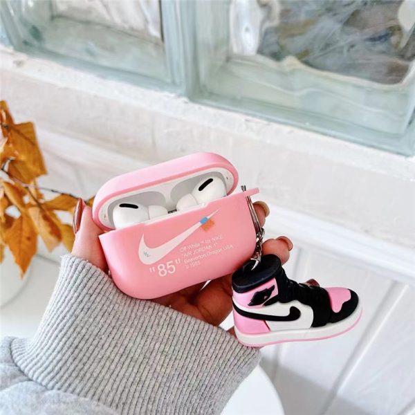 airpods pro1/2 ケース ナイキ エアーポッズケース nike airpods4 カバー カップル スポーツブランド チャーム付き airpods 3 ケース おしゃれ - 画像 (3)