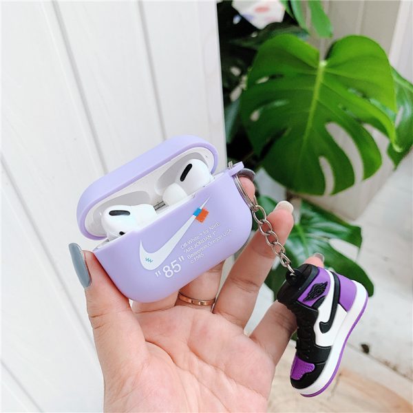 airpods pro1/2 ケース ナイキ エアーポッズケース nike airpods4 カバー カップル スポーツブランド チャーム付き airpods 3 ケース おしゃれ - 画像 (4)