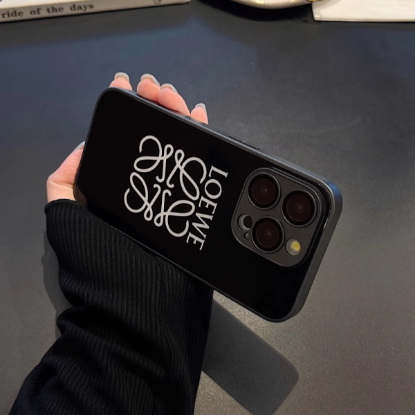 iphone16/16pro ケース ロエベ ハイブランド おしゃれ iphone ケース 強化ガラス スマホケース アイフォン15 おしゃれ iphone14プロ ケース メンズ カメラフィルム付き iphone13/12 ケース - 画像 (3)