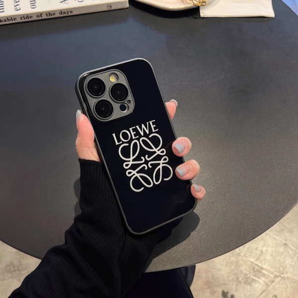 iphone16/16pro ケース ロエベ ハイブランド おしゃれ iphone ケース 強化ガラス スマホケース アイフォン15 おしゃれ iphone14プロ ケース メンズ カメラフィルム付き iphone13/12 ケース - 画像 (2)