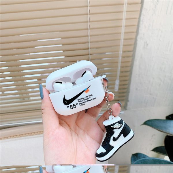 airpods pro1/2 ケース ナイキ エアーポッズケース nike airpods4 カバー カップル スポーツブランド チャーム付き airpods 3 ケース おしゃれ - 画像 (2)