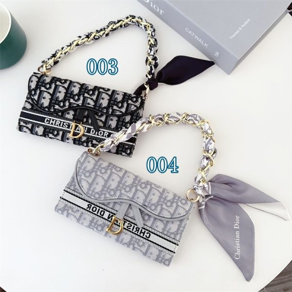 dior スマホケース 手帳型 ショルダーストラップ 16/iphone16pro ケース ディオール iphone15/14/13ケース ブランド コピー iphone ケース 手帳型 可愛い iphoneケース ブランド レディース ストラップ カードケース付き - 画像 (3)