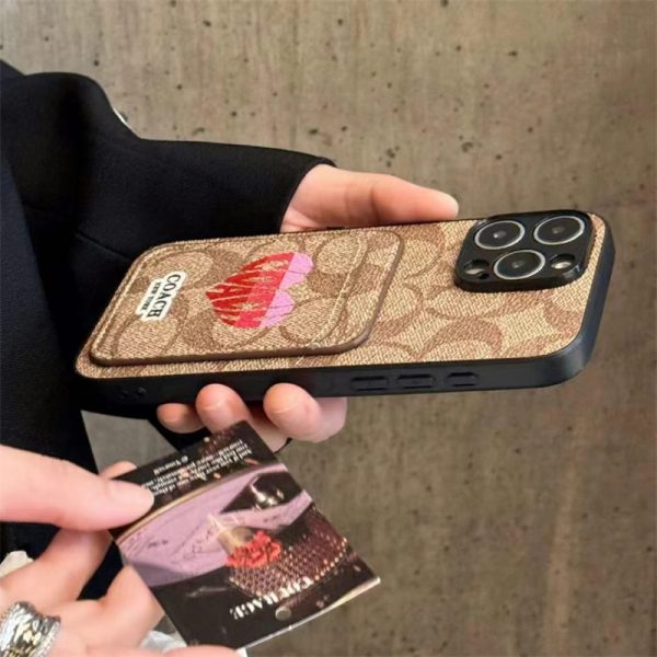 コーチ iphone16ケース coach iphone16e ケース スマホケース ブランド お 揃い カップル iphone15/14 ケース ハート柄 iphone ケース カード 収納 ハイ ブランド 人気 男女 - 画像 (7)