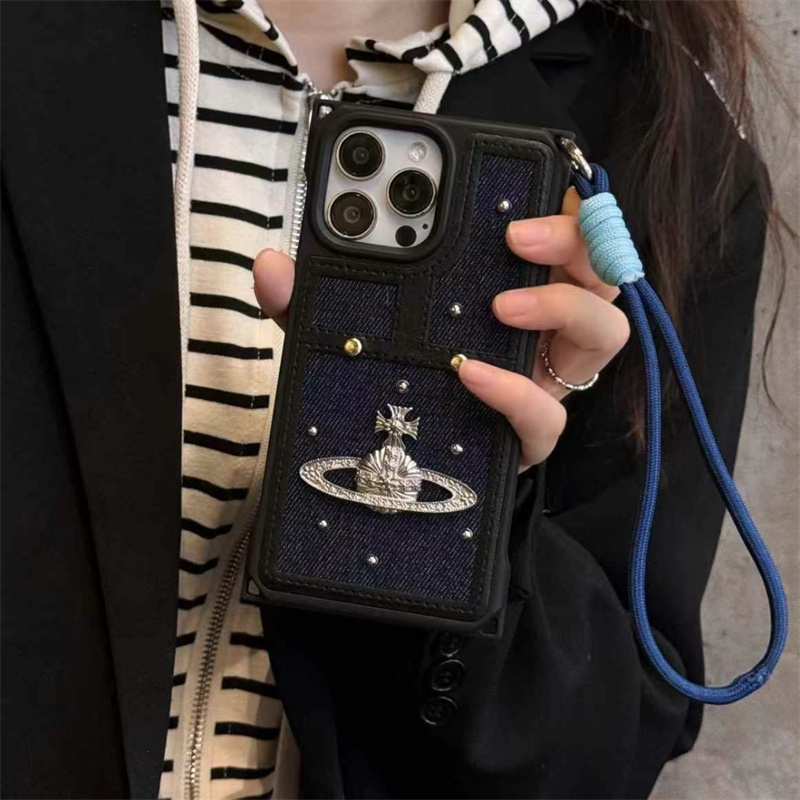 ヴィヴィアン iphone16/16pro ケースブランド vivienne westwood iphone15/15pro ケース デニム iphoneケース ハイブランド スマホケース ペア iphone14/13pro ケース バンド付き