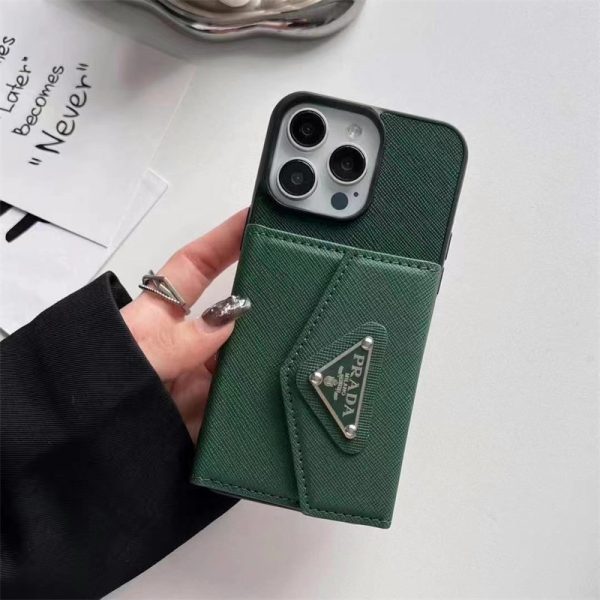 プラダ スマホケース カード 収納 prada アイフォン ケース iphone16/16pro ケース カード ケース 付き iphone15/15pro max ケース メンズ ブランド iphone se 第 2 世代 ケース ケース ハイ ブランド - 画像 (3)