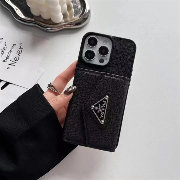 プラダ スマホケース カード 収納 prada アイフォン ケース iphone16/16pro ケース カード ケース 付き iphone15/15pro max ケース メンズ ブランド iphone se 第 2 世代 ケース ケース ハイ ブランド - 画像 (2)
