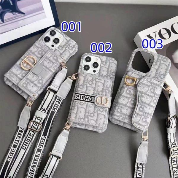 dior スマホ ショルダー ディオール オブリーク iPhone16/16pro ケース 肩掛け iphone15/14pro max ケース カード ケース 付き iphone13/12/11 ケース 斜めがけ ブランド 背面収納 - 画像 (10)