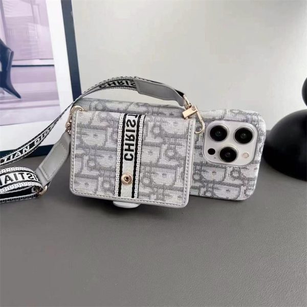 dior スマホ ショルダー ディオール オブリーク iPhone16/16pro ケース 肩掛け iphone15/14pro max ケース カード ケース 付き iphone13/12/11 ケース 斜めがけ ブランド 背面収納 - 画像 (5)