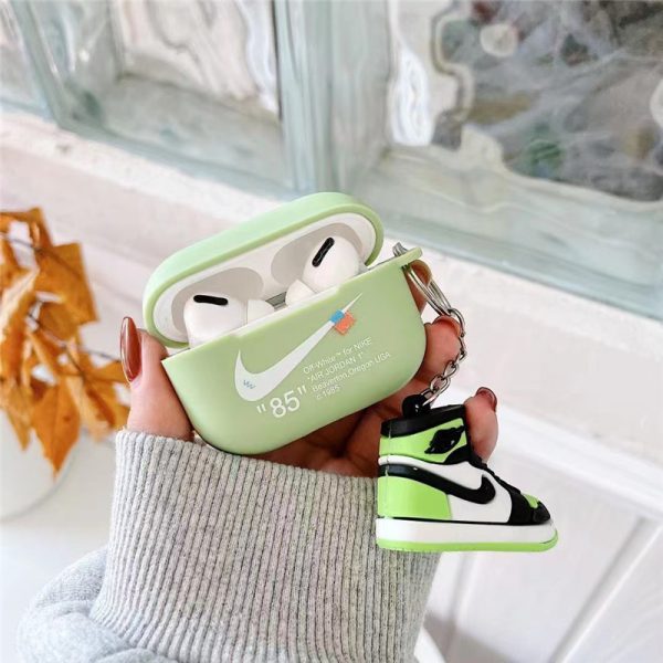 airpods pro1/2 ケース ナイキ エアーポッズケース nike airpods4 カバー カップル スポーツブランド チャーム付き airpods 3 ケース おしゃれ - 画像 (6)