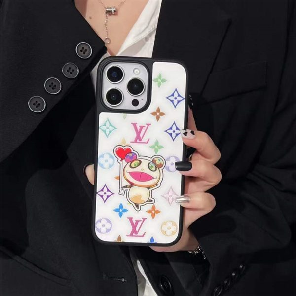 ルイヴィトン 村上隆 新作 MagSafe 対応 iPhoneケース パンダ ブランド iphone16pro/15pro ケース ルイ･ヴィトン × 村上隆 コラボ 人気ブランド iphone14promax ケース キャラクター 大人可愛い - 画像 (2)
