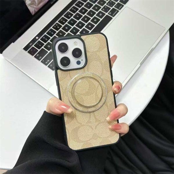 MagSafe コーチ スマホケース iphone17/16 ケース coach iphone15pro ケース スタンド付き iphone14プロ 韓国 流行り iphone14/13 ケース ブランド メンズ iphone ケース かわいい おすすめ - 画像 (3)