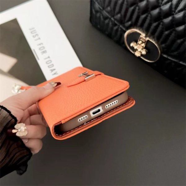 HERMES アイフォン16pro/16plusケース 革 エルメス 風 iphone15/15pro ケース 手帳型 iphone7/8/se2 iphone11pro 携帯ケース 高級 ブランド スマホケース カード入れ シンプル - 画像 (11)