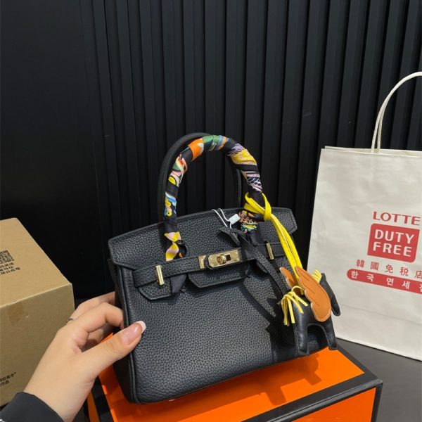 エルメス ケリー ショルダーバッグ 牛革 レディース HERMES バッグ パロディ風 Kelly ポシェット トップレイヤ 2wayトートバッグ 斜めがけ スカーフ付き ハイブランドバッグ - 画像 (7)