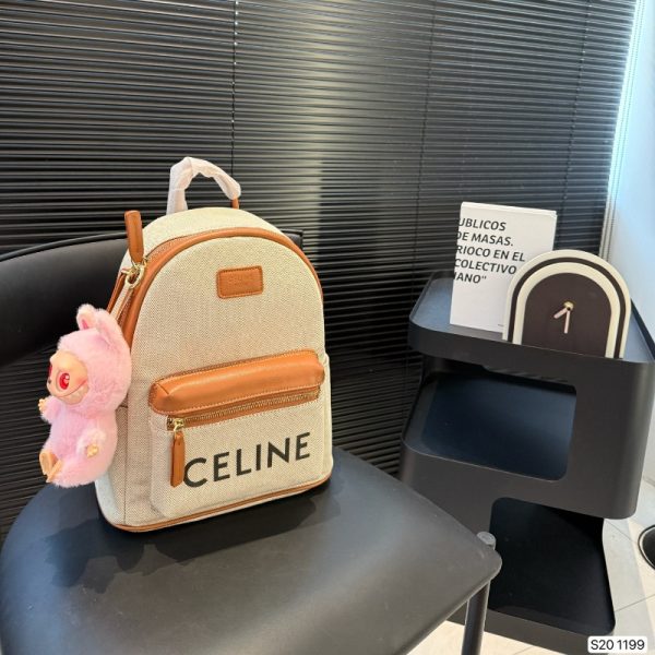 セリーヌ travel バック パック LABUBU キャラクター ブランド ディオール リュック レディース メンズ 人気 40 代 30代 ビジネス リュック ブランドコピー ママ バッグ 芸能人 リュック サック おしゃれ - 画像 (3)