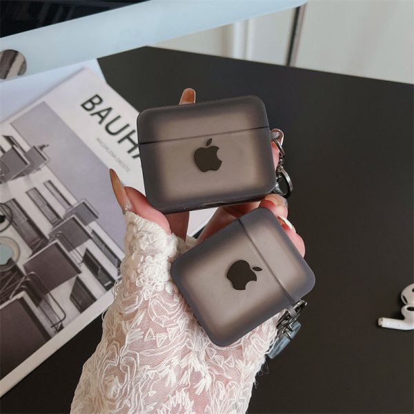 airpodsケース ハイブランド ソフトケース キーリング付き airpods4ケース 半透明 ブラック エアポッツ 第三世代 ケース airpods pro/ pro2 カバー ロゴ付き 人気 ススメ - 画像 (7)