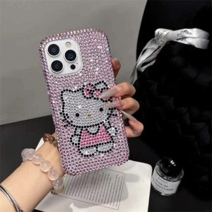 キティ iphone ケース ブランド 可愛い スマホケース キラキラ ネコミミ iphone16plus ケース ハイ ブランド キティちゃん 携帯ケース iphone15/15pro ケース かわいい アイフォン14/13pro ケース 人気 高校生