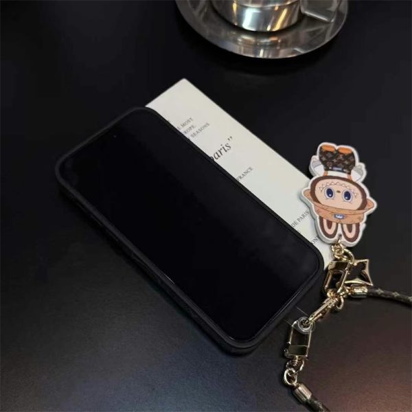 iphone16/16plus ケース ラブブ ルイ ヴィトン iphone17/17pro ケース 芸能人 iphone15 promax /14 ケース ストラップ 付き スマホケース ブランド レザー iphone14pro/14promax ケース チャーム 付き かわいい アイフォン13pro ケース 大人可愛い - 画像 (12)