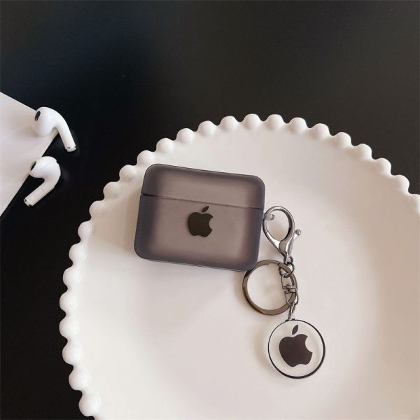 airpodsケース ハイブランド ソフトケース キーリング付き airpods4ケース 半透明 ブラック エアポッツ 第三世代 ケース airpods pro/ pro2 カバー ロゴ付き 人気 ススメ - 画像 (8)