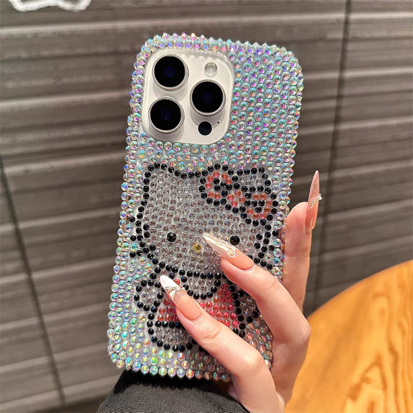 キティ iphone ケース ブランド 可愛い スマホケース キラキラ ネコミミ iphone16plus ケース ハイ ブランド キティちゃん 携帯ケース iphone15/15pro ケース かわいい アイフォン14/13pro ケース 人気 高校生 - 画像 (5)