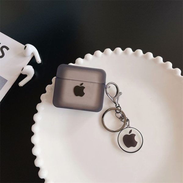 airpodsケース ハイブランド ソフトケース キーリング付き airpods4ケース 半透明 ブラック エアポッツ 第三世代 ケース airpods pro/ pro2 カバー ロゴ付き 人気 ススメ - 画像 (9)