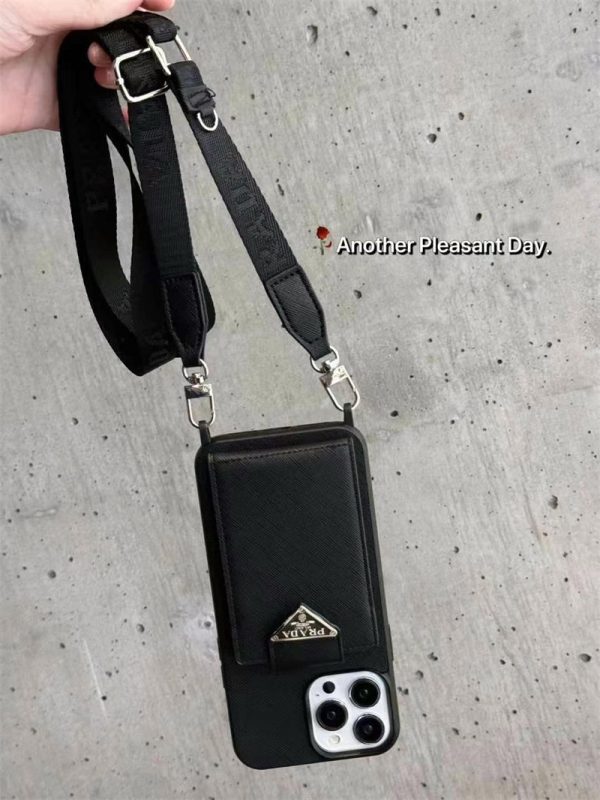 prada iphone16/16pro ケース カードケース 付き プラダ スマホ ショルダー iphone15pro/14promaxケース ブランド メンズ iphone13promax/12 ケース 背面 収納 ブランド スマホショルダー 大人 かわいい - 画像 (8)