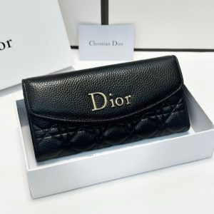 ディオール 財布 レディース 本革 dior カナージュ 長財布 黒 センス の いい 財布 レディース 40 代 50代 女性 財布 ハイブランド 長 財布 二 つ折り