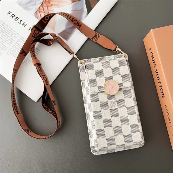 スマホショルダー ルイヴィトン スマホポーチ ハイブランド スマホ ポシェット 人気 肩掛け ミニ バッグ ショルダー ブランド カード入れ ミラー付き - 画像 (9)